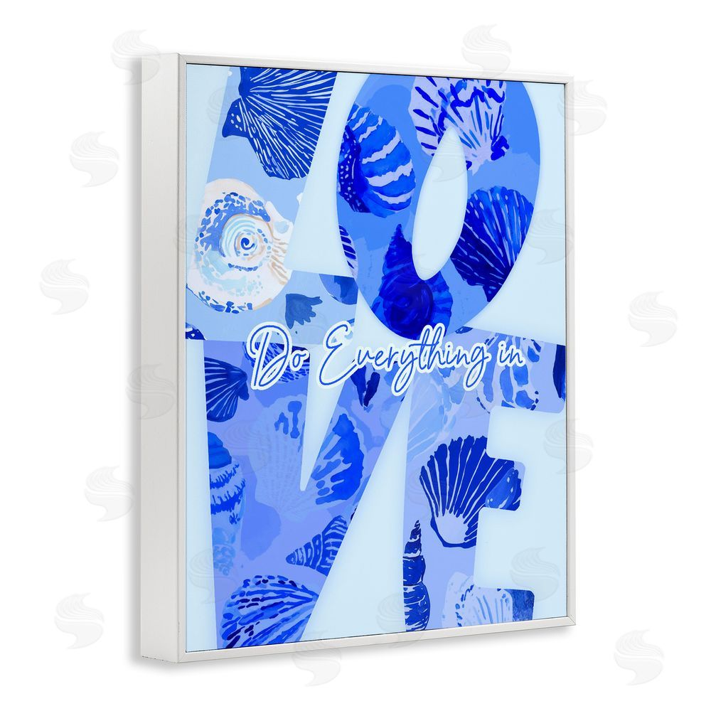 Ziwei Li Coastal Do Everything In Love White Framed Giclee Wall Art Print