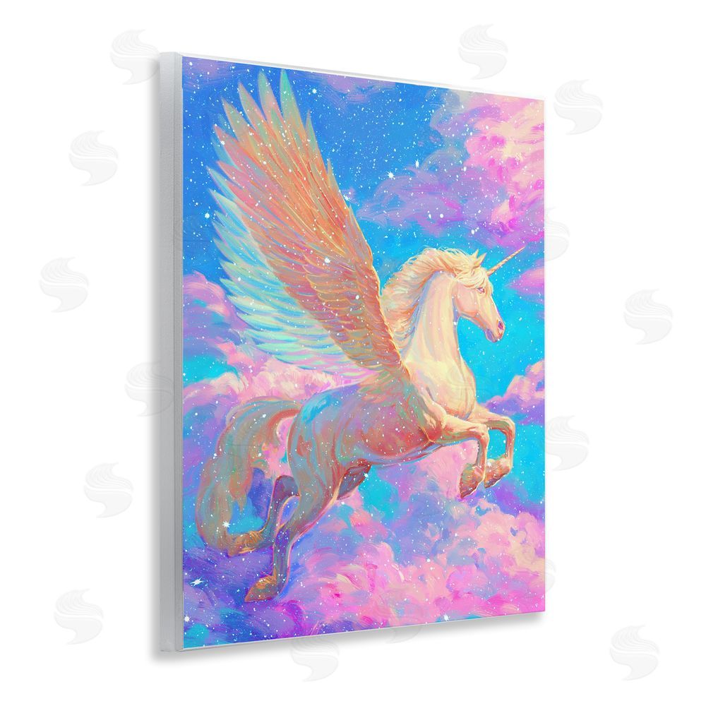 Ziwei Li Majestic Winged Pegasus Wooden Wall Plaque Art Print