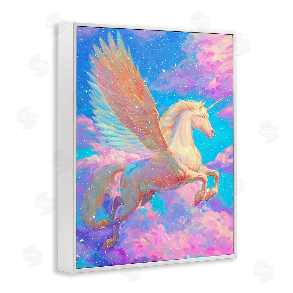 Ziwei Li Majestic Winged Pegasus White Framed Giclee Wall Art Print