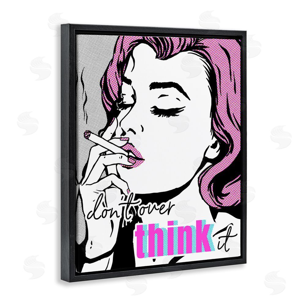 Ziwei Li Don't Over Think It Black Floating Frame Canvas Wall Art Print
