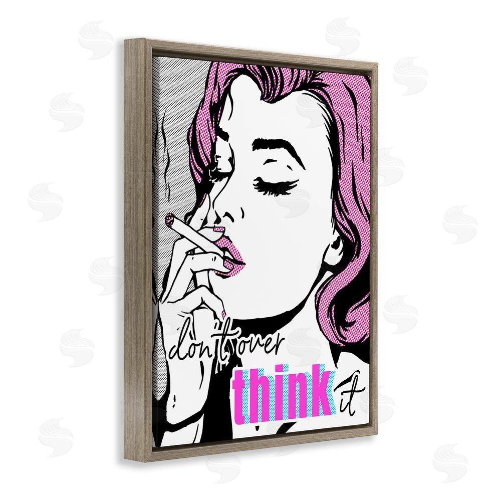 Ziwei Li Don't Over Think It Brown Floating Frame Canvas Wall Art Print