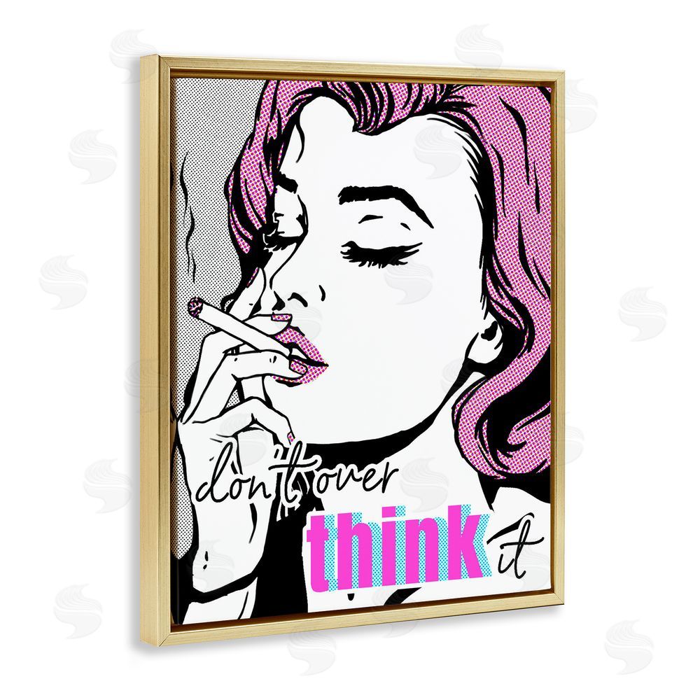 Ziwei Li Don't Over Think It Gold Floating Frame Canvas Wall Art Print