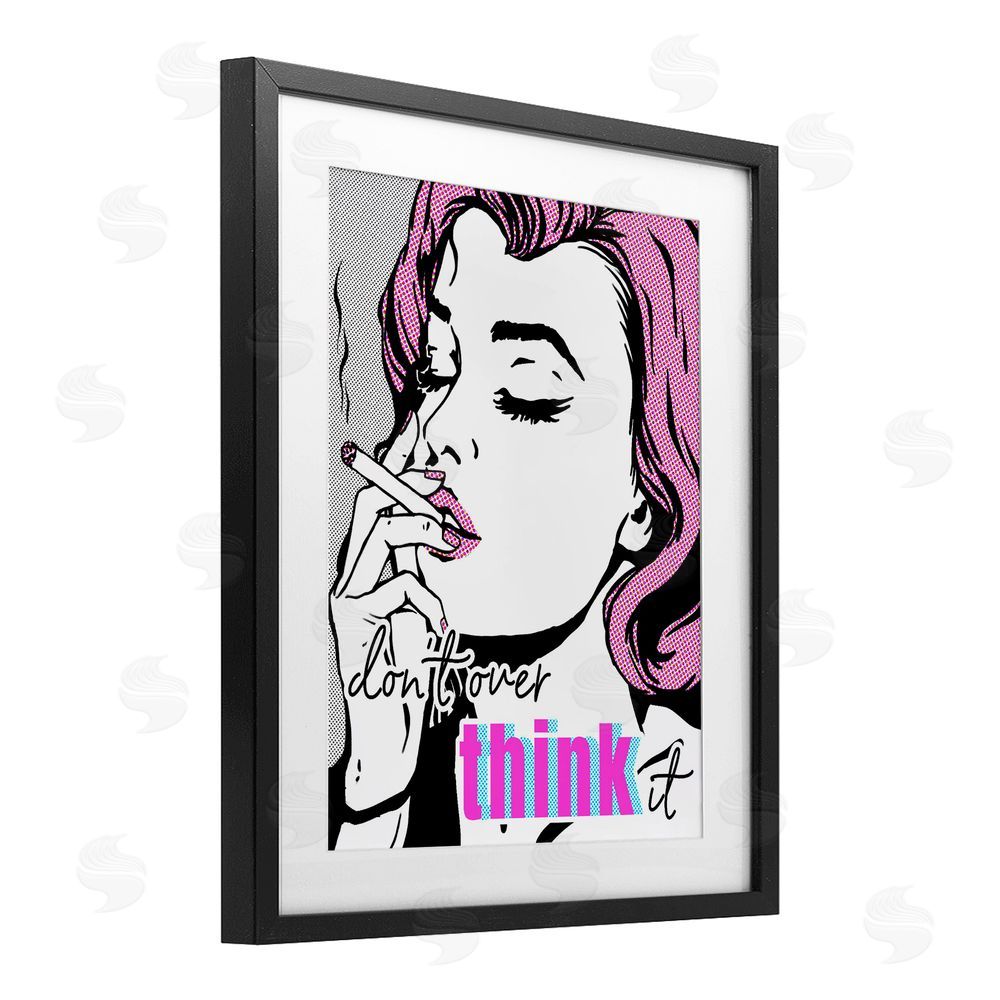 Ziwei Li Don't Over Think It Black Framed Print Under Glass Wall Art
