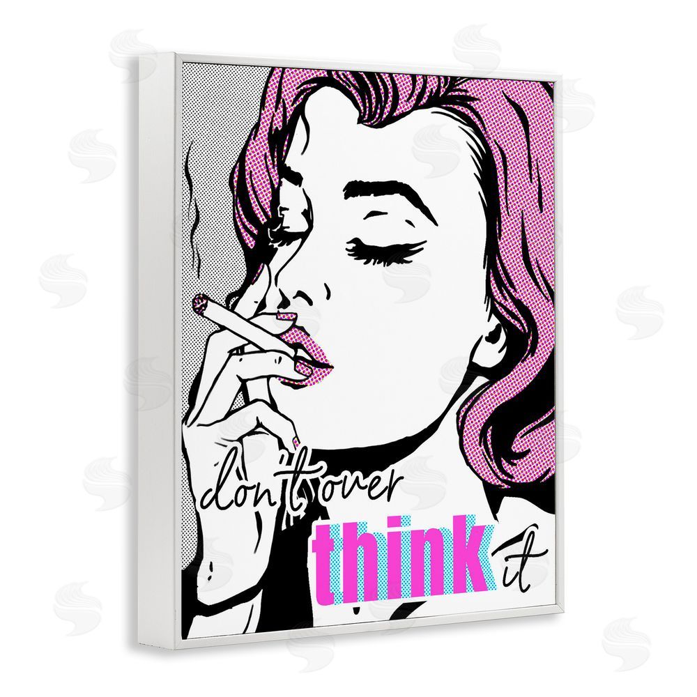 Ziwei Li Don't Over Think It White Framed Giclee Wall Art Print