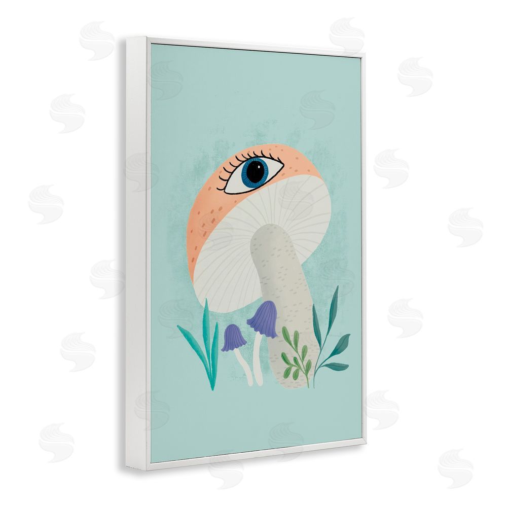 Metka Hiti Mushroom with Mystical Eye White Framed Giclee Wall Art Print