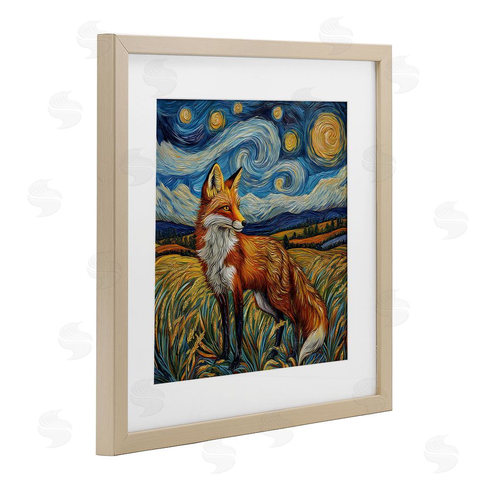 The Wands Want Swirling Impressionist Fox Brown Framed Print Under Glass Wall Art