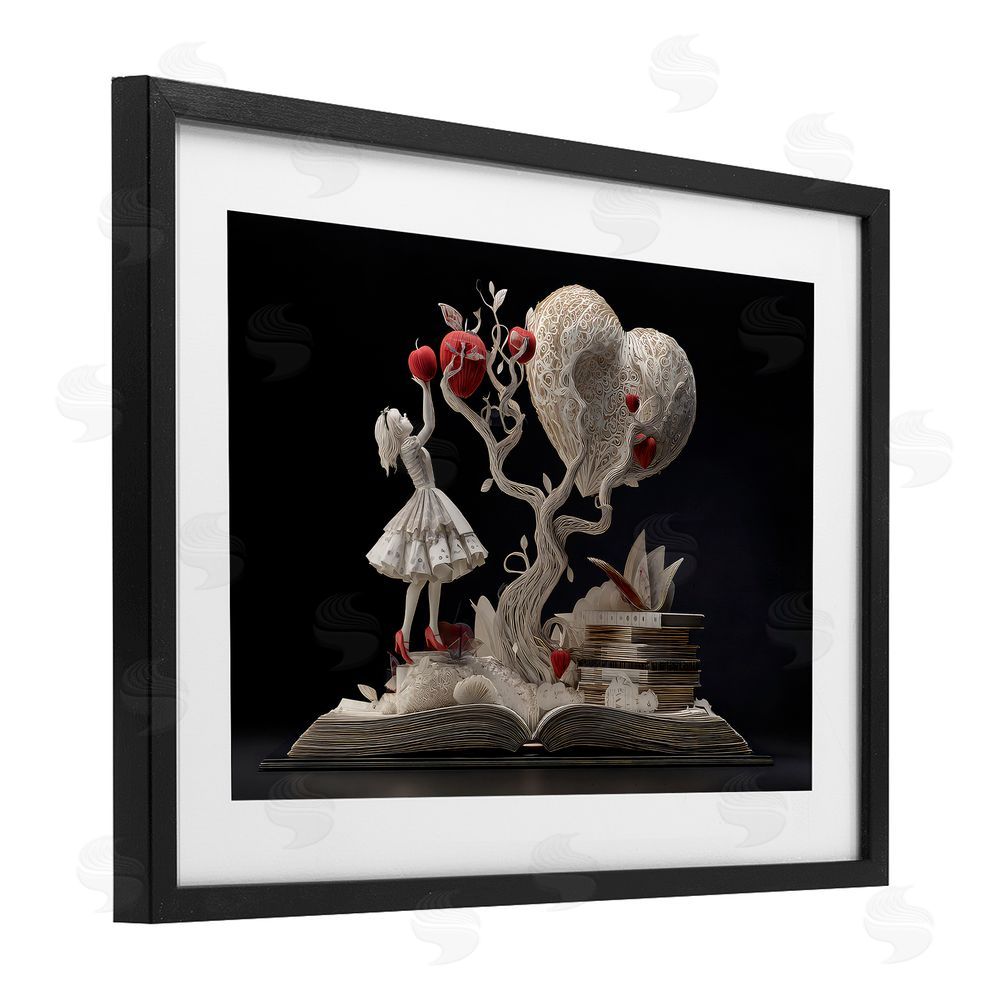 The Wands Want Paper Sculpture Style Fairytale Black Framed Print Under Glass Wall Art