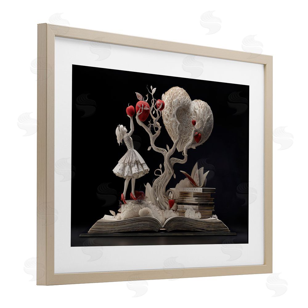 The Wands Want Paper Sculpture Style Fairytale Brown Framed Print Under Glass Wall Art