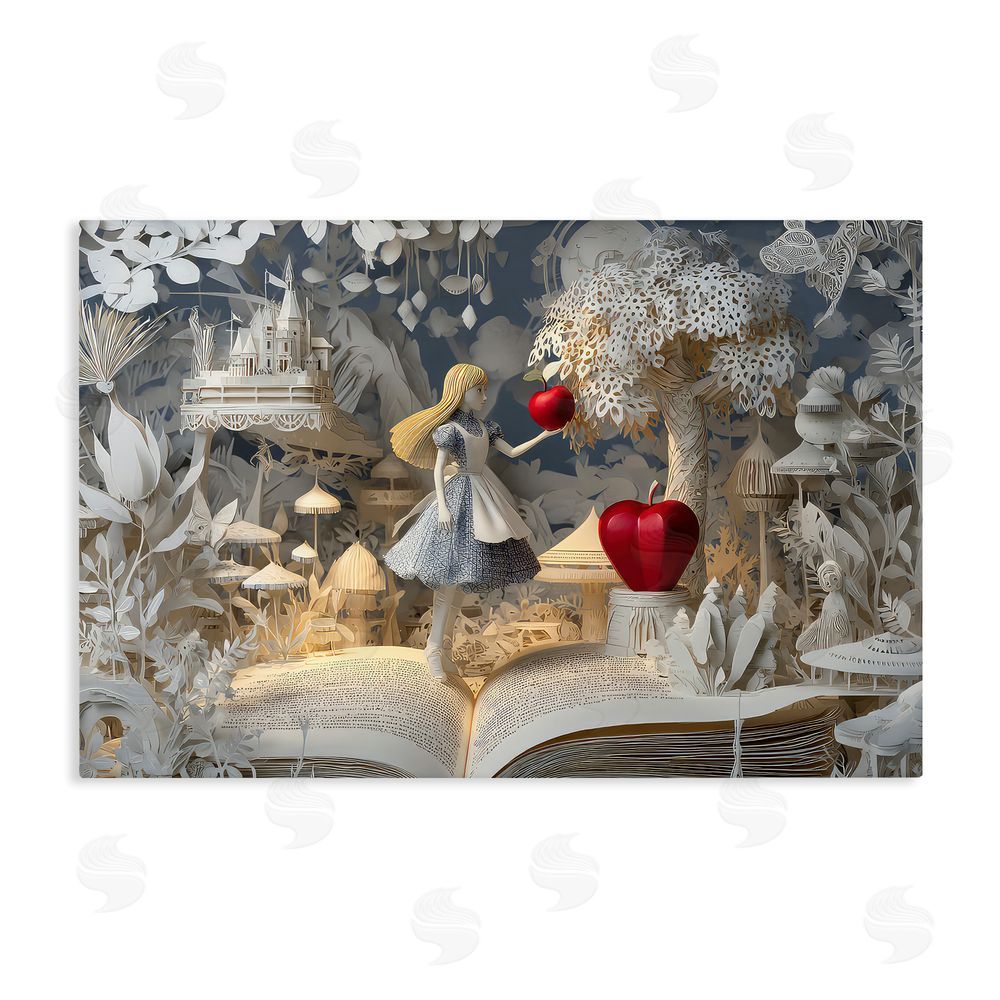 The Wands Want Fairytale Scene Papercraft Stretched Canvas Wall Art Print