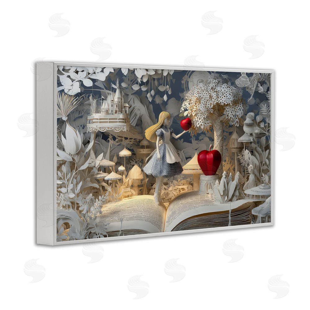 The Wands Want Fairytale Scene Papercraft White Framed Giclee Wall Art Print