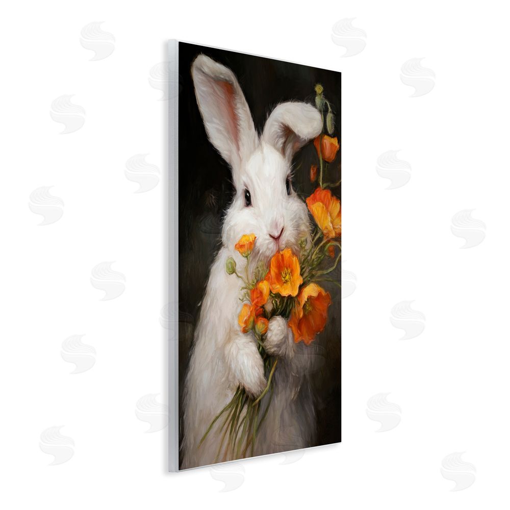 Tina LeCour Floppy Loves Her Poppies Wooden Wall Plaque Art Print