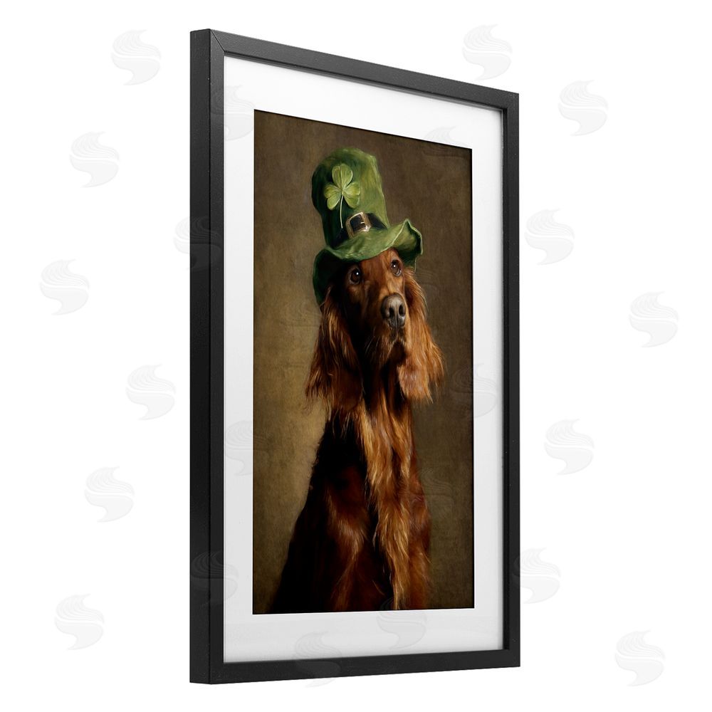 Tina LeCour The Irish Setter Portrait Black Framed Print Under Glass Wall Art