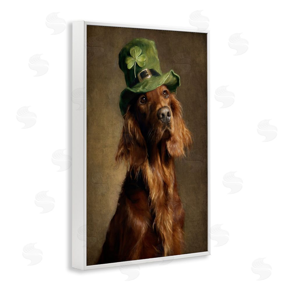 Tina LeCour The Irish Setter Portrait White Framed Giclee Wall Art Print