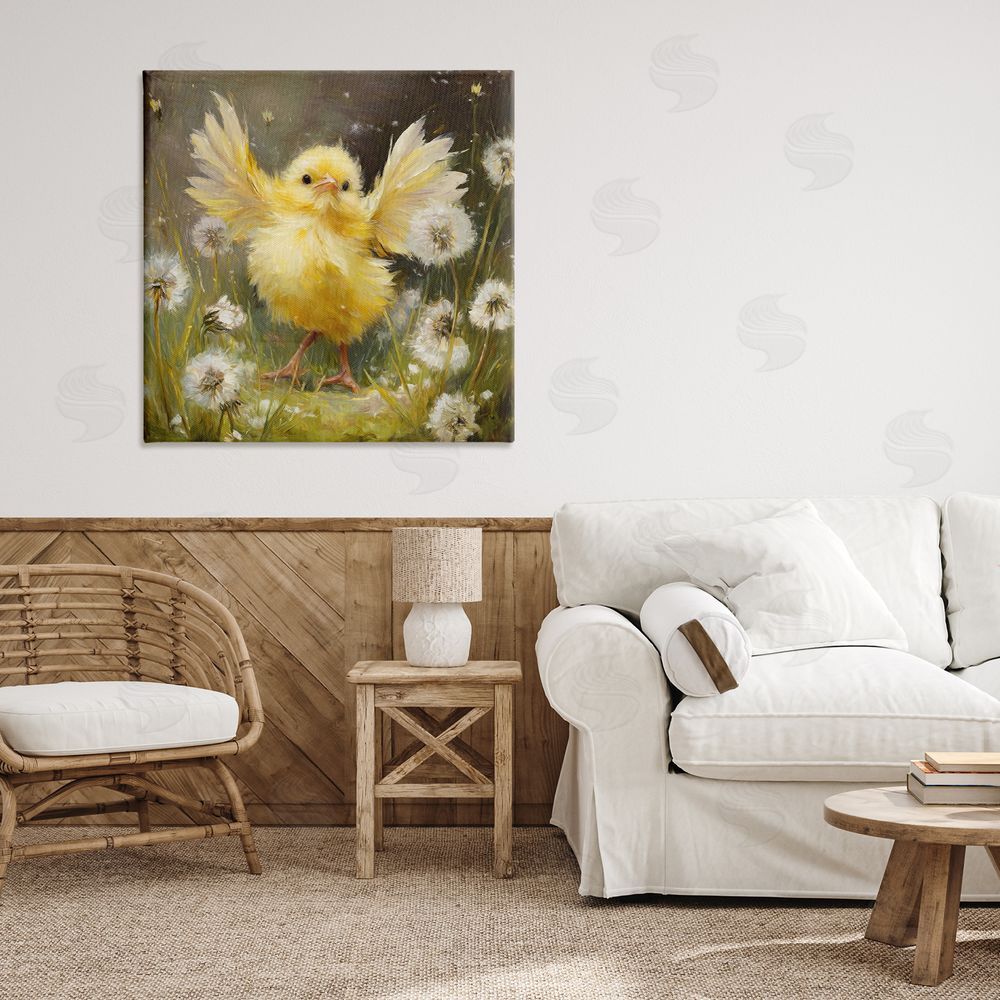 Tina LeCour Free As A Peep Chick Stretched Canvas Wall Art in Room