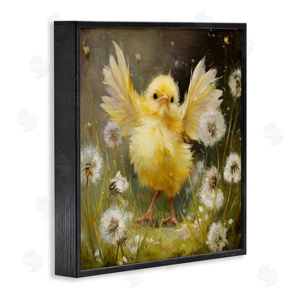 Tina LeCour Free As A Peep Chick Black Framed Giclee Wall Art Print