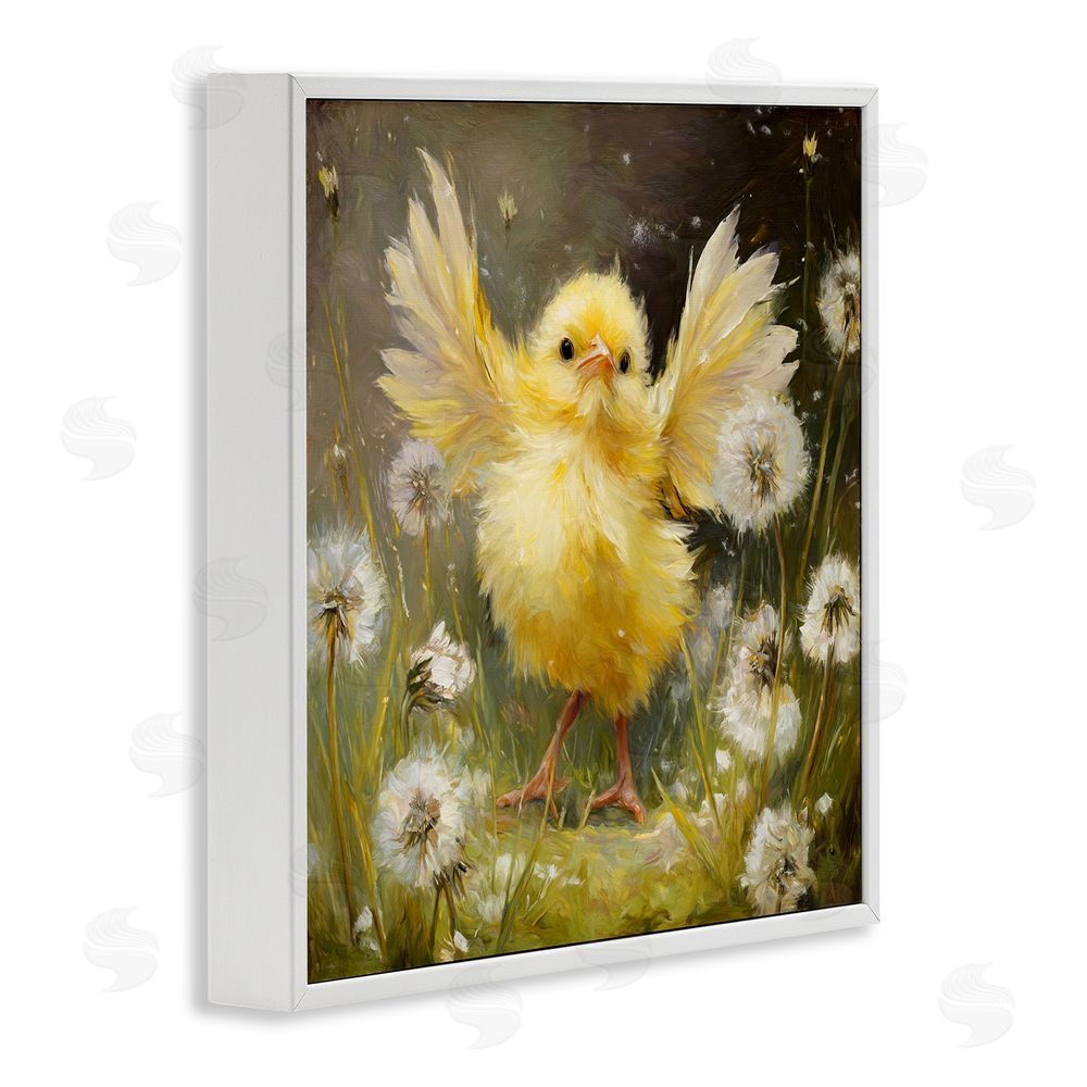 Tina LeCour Free As A Peep Chick White Framed Giclee Wall Art Print