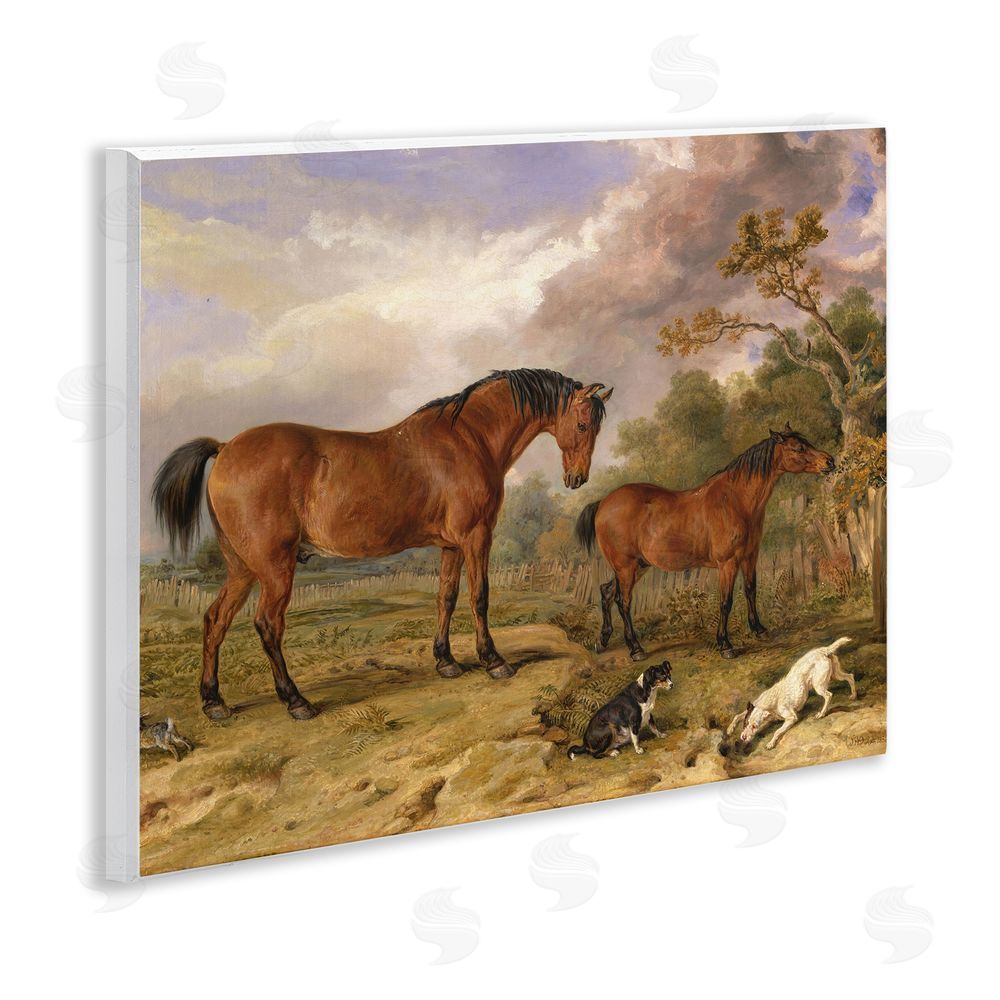 Tina LeCour Classic Portrait of Horses Wooden Wall Plaque Art Print