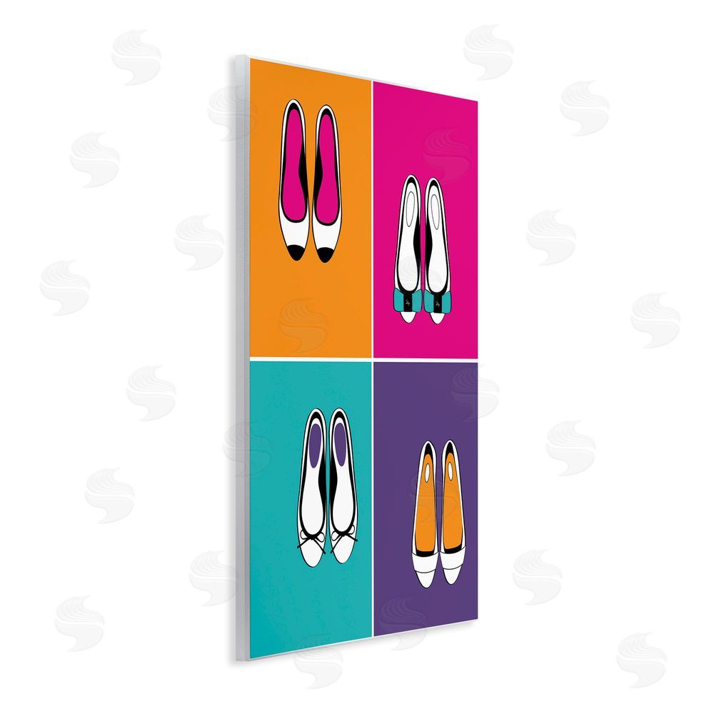 Martina Pavlova Bold Pop Trendy Flats Wall Plaque Art Print with White Foil Wrap