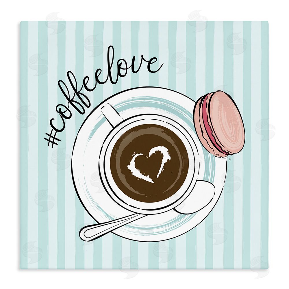 Martina Pavlova Coffee Love Hashtag Stretched Canvas Wall Art