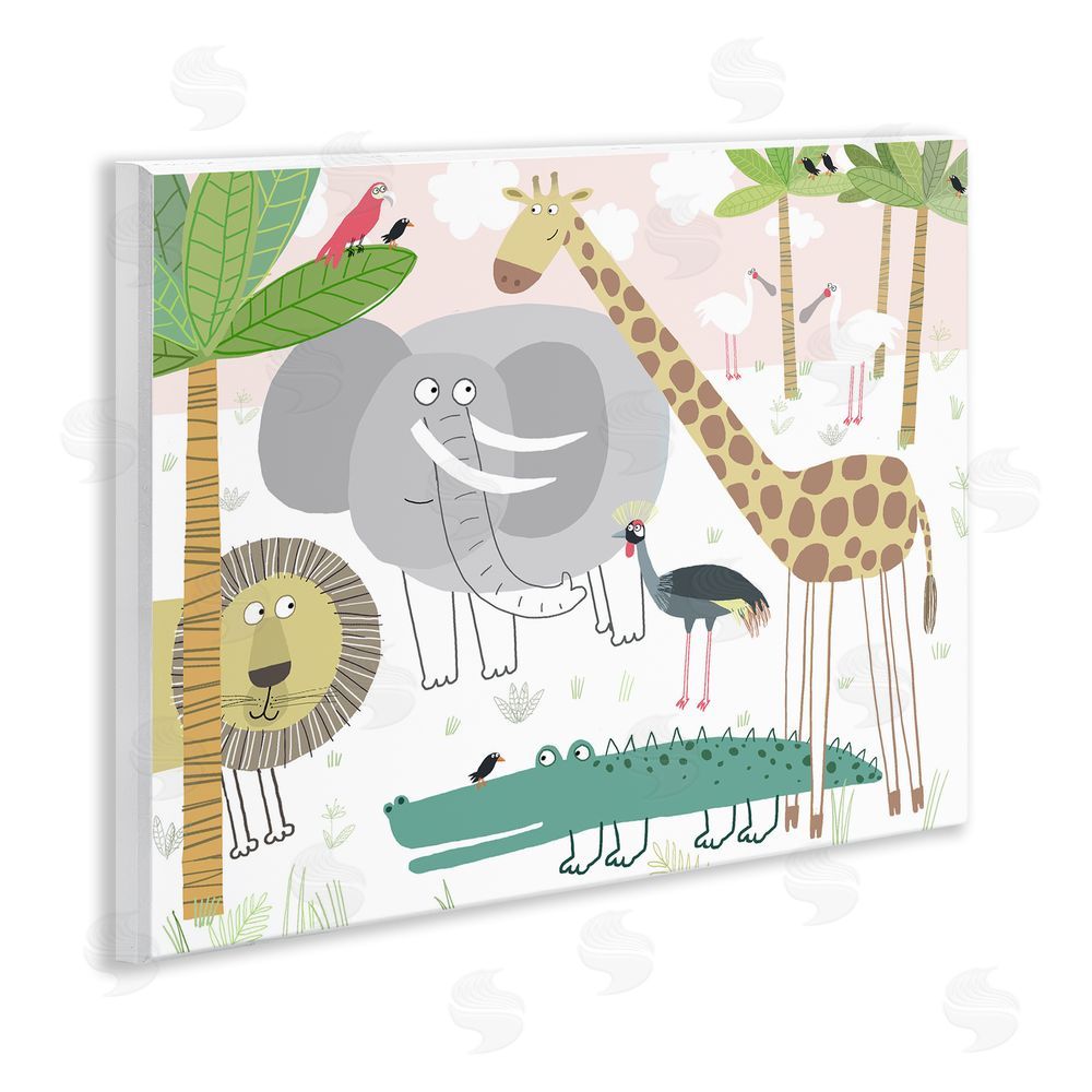 Carla Daly Safari Animals Out and About Wooden Wall Plaque Art Print