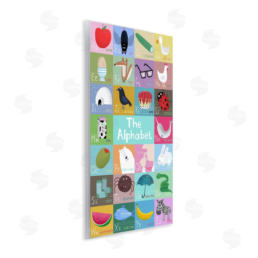 Carla Daly First Words Alphabet Wooden Wall Plaque Art Print