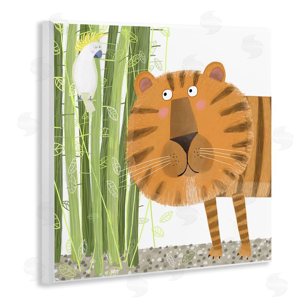 Carla Daly Bamboo Trees & Tiger Wooden Wall Plaque Art Print