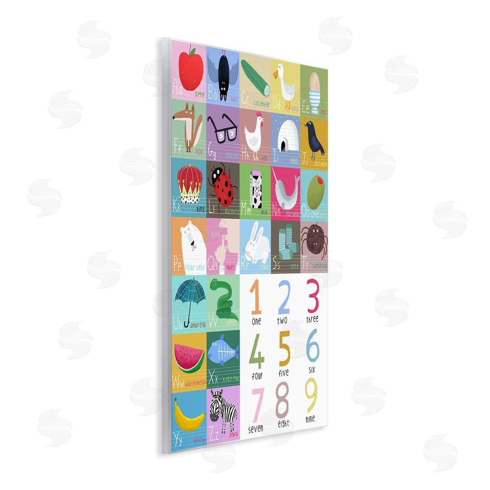 Carla Daly Counting & Alphabet Learning Wooden Wall Plaque Art Print