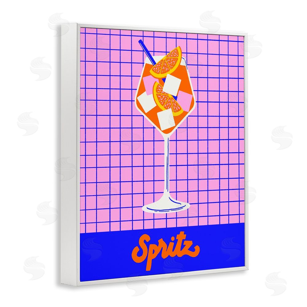 Indira Prieto | IndySign Colorful Summer Spritz Drink White Framed Giclee Wall Art Print