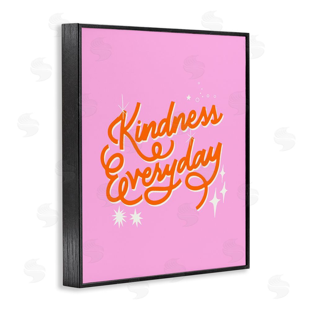 Indira Prieto | IndySign Cursive Kindness Everyday Black Framed Giclee Wall Art Print