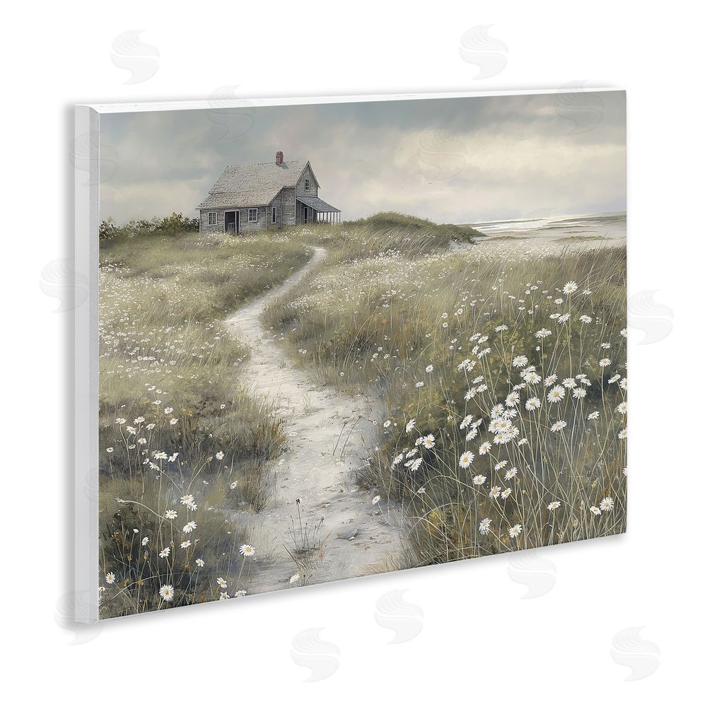 Imagine It Images Pathway To Coastal Cottage Wooden Wall Plaque Art Print