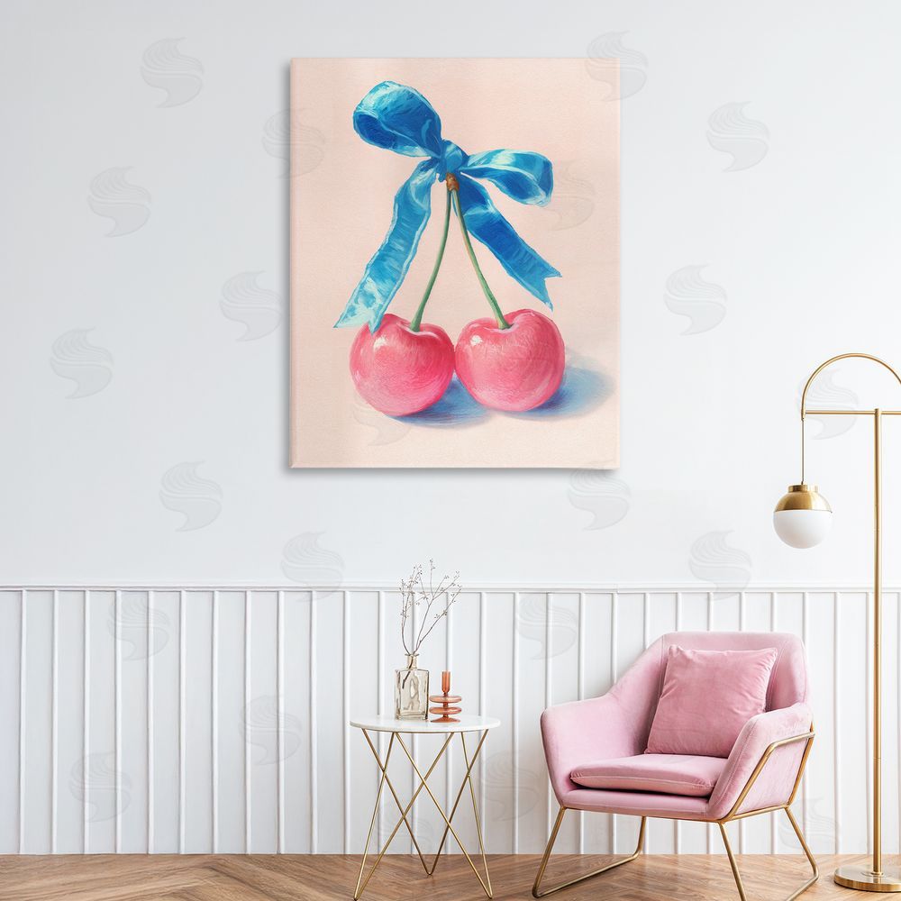 Imagine It Images Twin Cherries with Blue Ribbon 