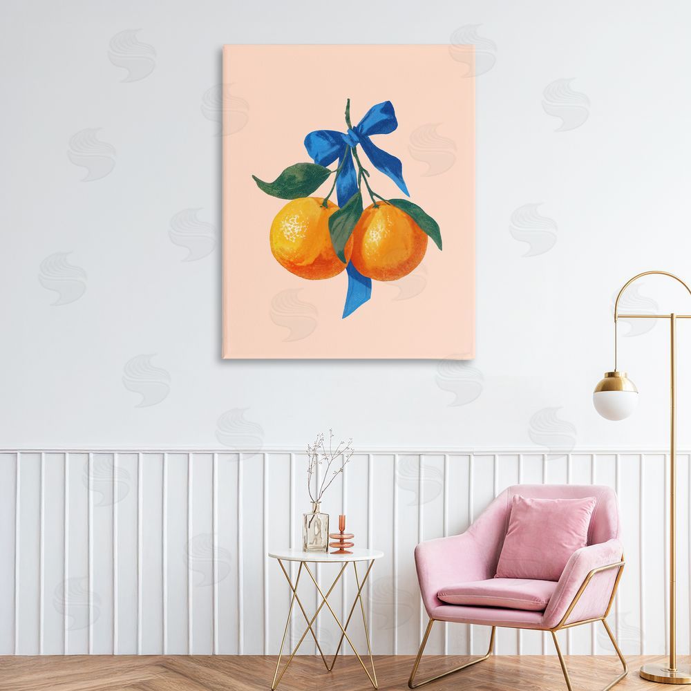 Imagine It Images Two Oranges with Blue Bow 