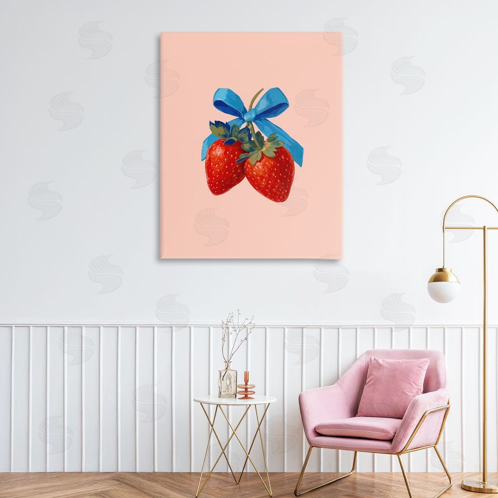 Imagine It Images Strawberry Pair with Blue Bow 