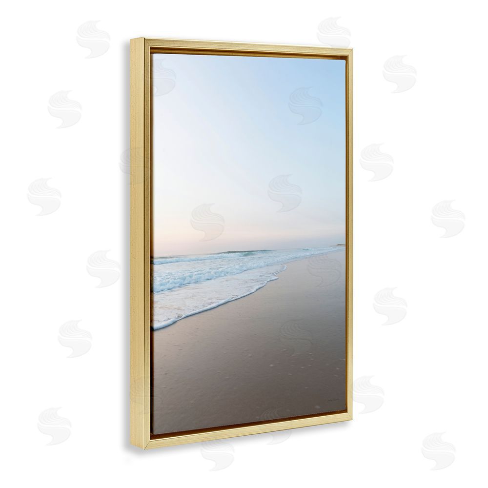 Jocelyn Elizabeth Beach Summer Dusk View Gold Floating Frame Canvas Wall Art Print