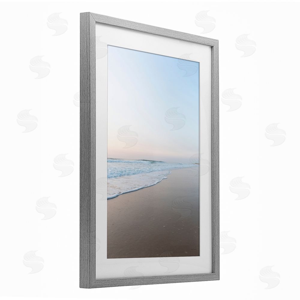 Jocelyn Elizabeth Beach Summer Dusk View Gray Framed Print Under Glass Wall Art