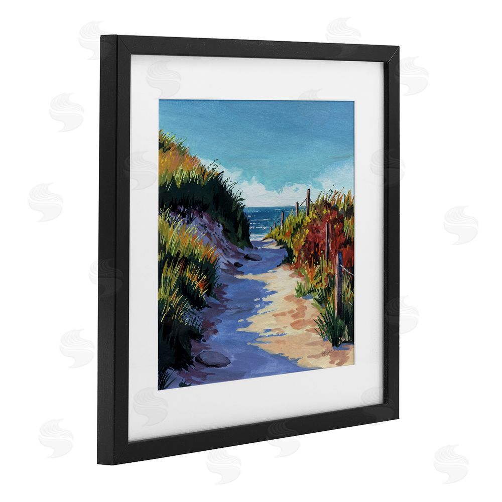 Kate Jarvik Birch Breezy Beach Pathway Black Framed Print Under Glass Wall Art