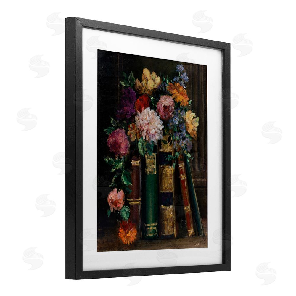 Julia Purinton Books of Beauty Black Framed Print Under Glass Wall Art
