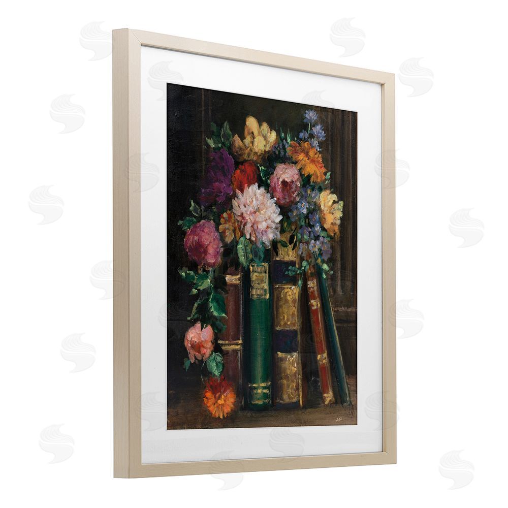 Julia Purinton Books of Beauty Brown Framed Print Under Glass Wall Art