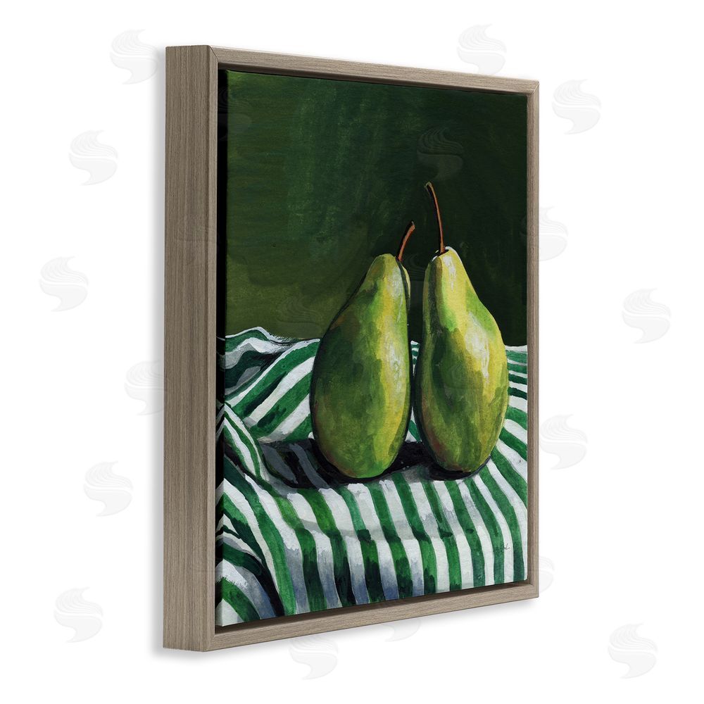 Kate Jarvik Birch A Pair of Pears Still Life Brown Floating Frame Canvas Wall Art Print