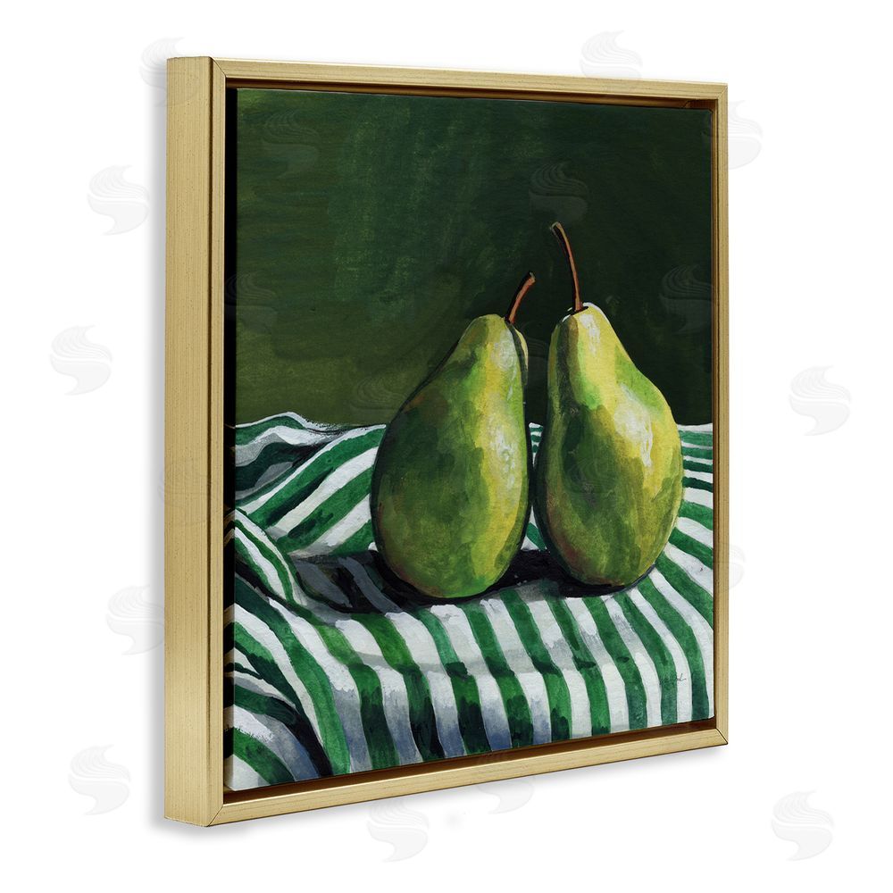Kate Jarvik Birch A Pair of Pears Still Life Gold Floating Frame Canvas Wall Art Print