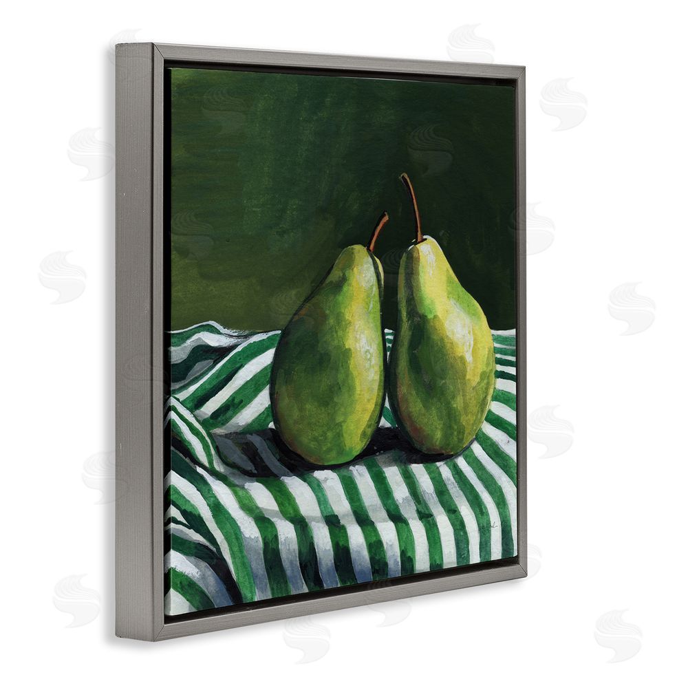 Kate Jarvik Birch A Pair of Pears Still Life Gray Floating Frame Canvas Wall Art Print