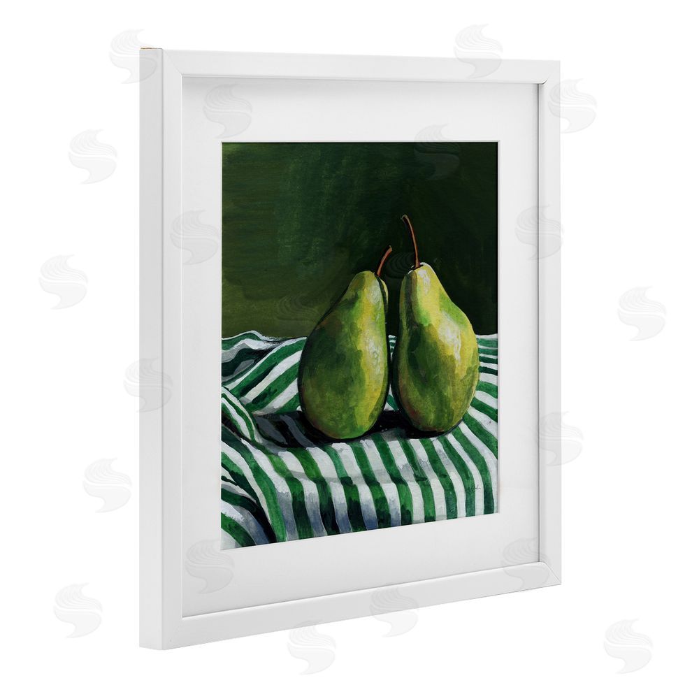 Kate Jarvik Birch A Pair of Pears Still Life White Framed Print Under Glass Wall Art
