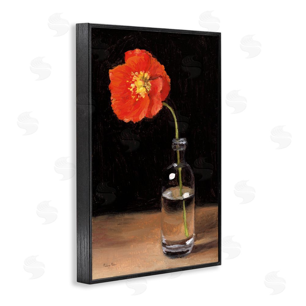 Mackenzie Nelson Bottled Beauty Single Red Poppy Black Framed Giclee Wall Art Print