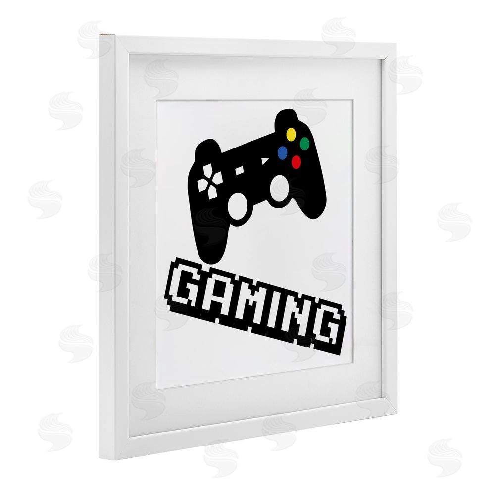 Marcus Prime Playful Pixel Gaming White Framed Print Under Glass Wall Art
