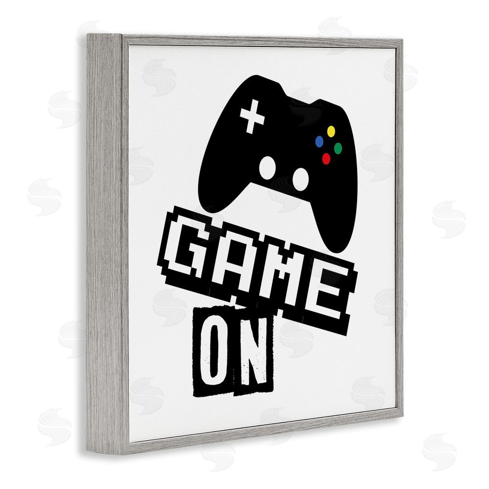 Marcus Prime Playful Game On Gray Framed Giclee Wall Art Print