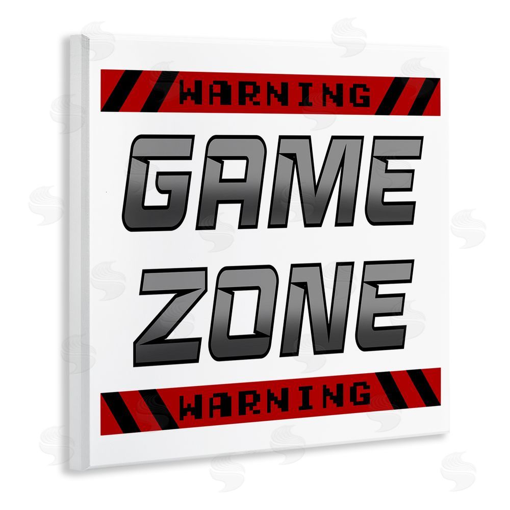 Marcus Prime Game Zone Warning Wooden Wall Plaque Art Print