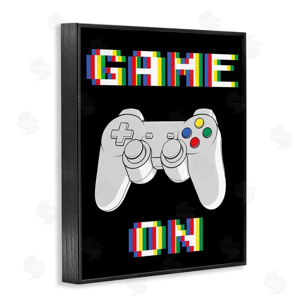 Marcus Prime Colorful Digital Game On Black Framed Giclee Wall Art Print