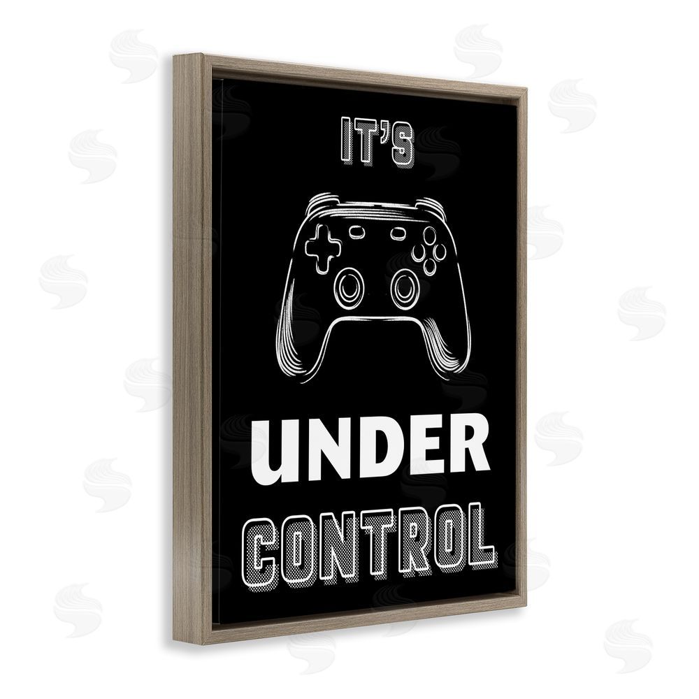 Marcus Prime Under Control Gamer Brown Floating Frame Canvas Wall Art Print