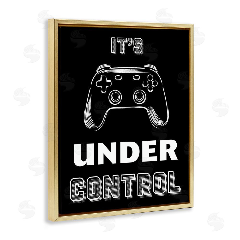 Marcus Prime Under Control Gamer Gold Floating Frame Canvas Wall Art Print