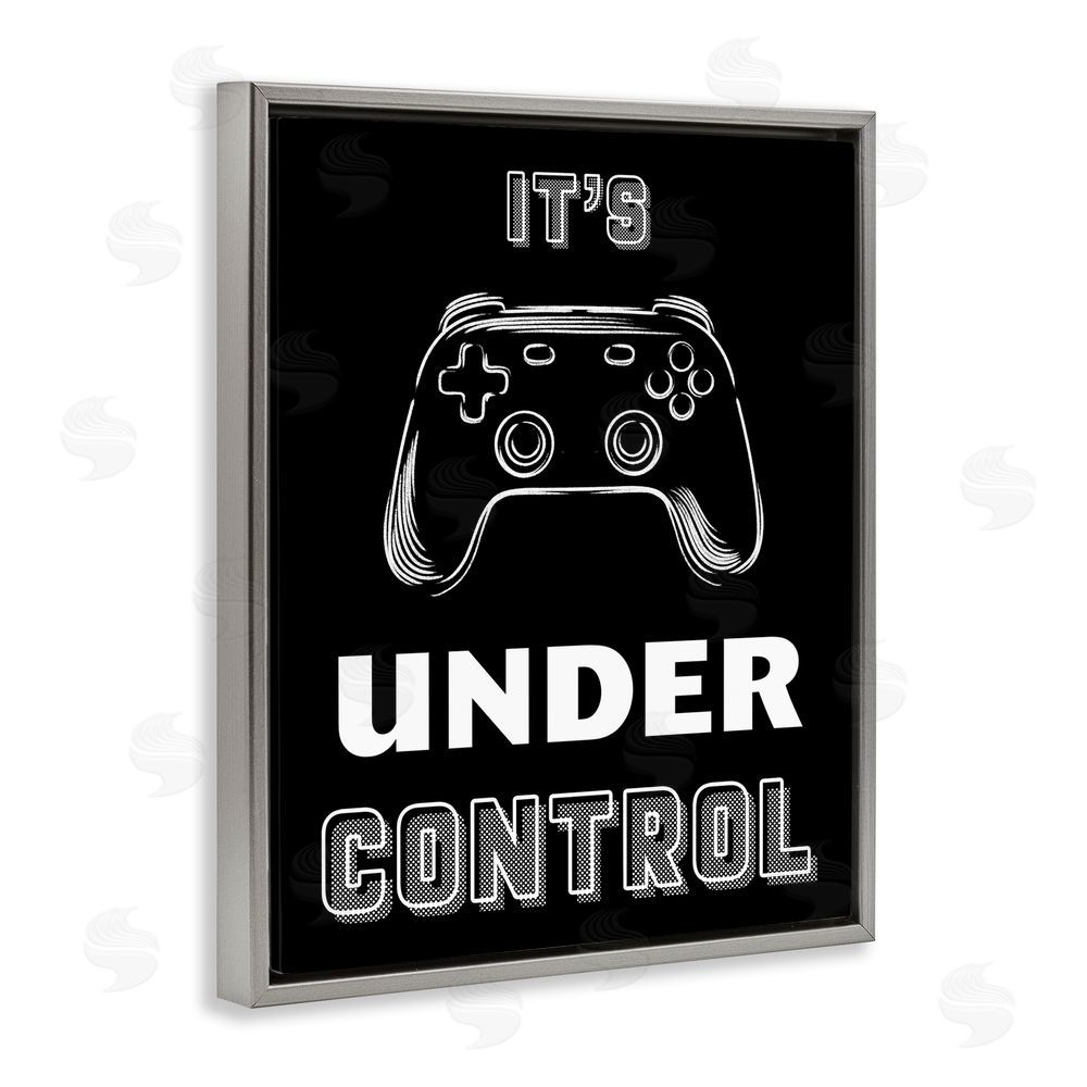 Marcus Prime Under Control Gamer Gray Floating Frame Canvas Wall Art Print